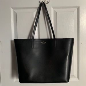 Kate Spade Large Black Leather Tote Bag
